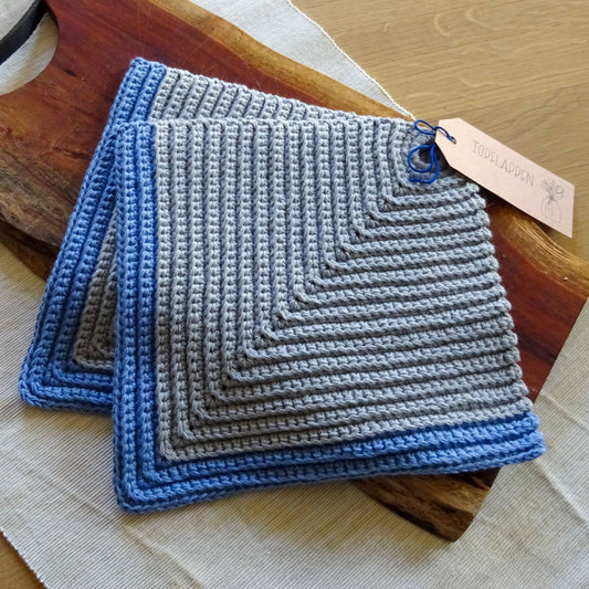 Mehrfarbige Retro-Topflappen aus Baumwolle